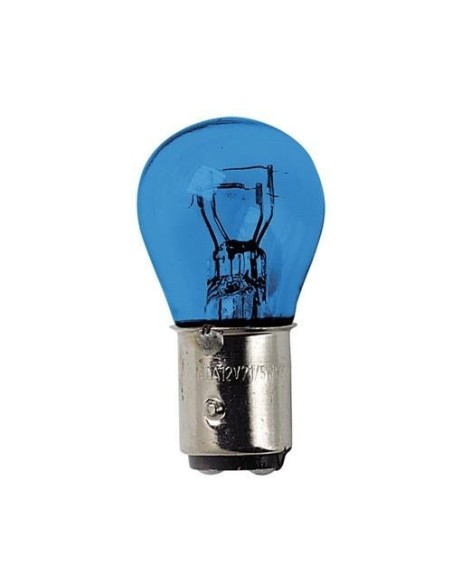 Coppia lampadine alogene Blu Xe 2 filamenti 12V BAY15d P21 5W