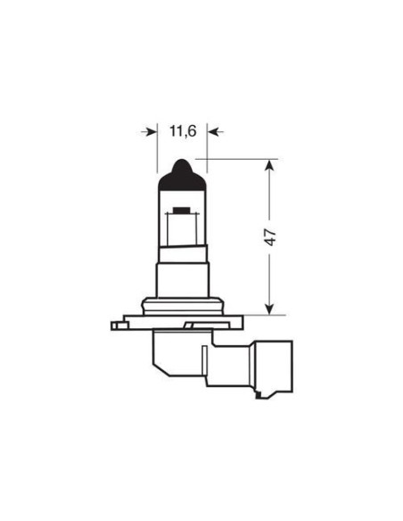 Kit lampadine blu xenon 20 H12 12V 53W PZ20d 4500K