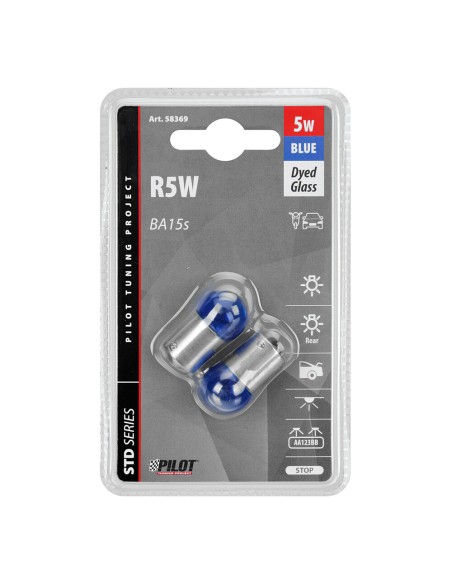 Lampadine alogene Blu Xe R5W 5W BA15s 12V moto scooter