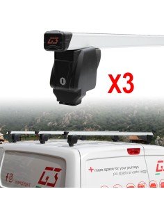 3 barre portatutto portapacchi alluminio G3 Peugeot Expert H2 2007 2016