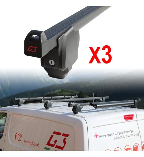 3 barre portatutto portapacchi acciaio G3 Peugeot Expert 2007-2016 L2H2