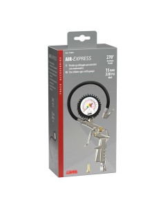 Pistola gonfiaggio pneumatici con manometro auto moto camion 2