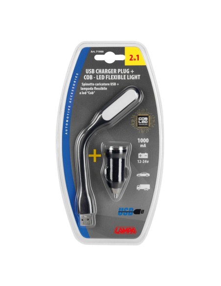 Lampada flessibile a LED COB caricatore USB 12 24V