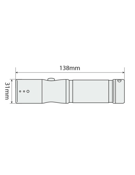 Torcia Ranger LED difesa alluminio 9 led