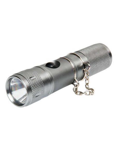 Torcia LED alluminio 1W ricaricabile nella presa accendisigari 12V
