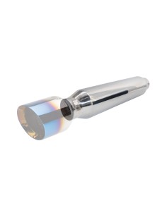 Silenziatore universale inox lucido uscita rotonda 58mm ESR7 425mm 2