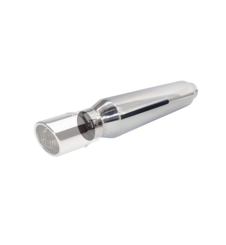 Silenziatore universale inox lucido uscita rotonda 58mm ESR7 425mm