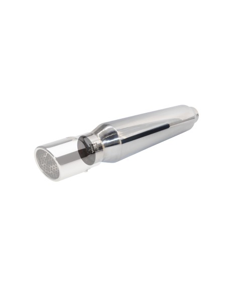 Silenziatore universale inox lucido uscita rotonda 58mm ESR7 425mm