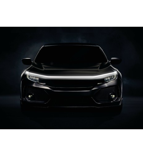 Striscia sottocofano Impermeabile a Led bianchi 120cm 12V