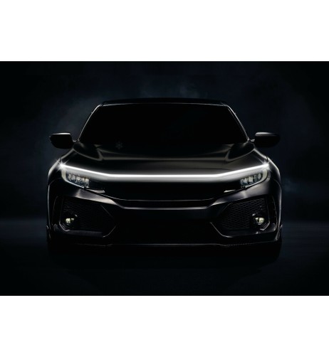 Striscia sottocofano Impermeabile a Led bianchi 120cm 12V