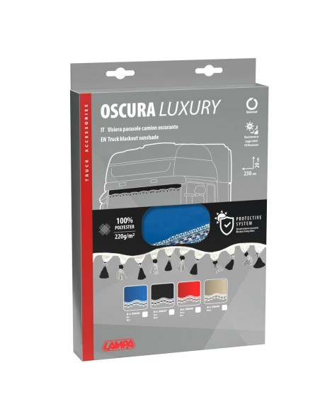 Oscura fascia parasole per camion universale Blu