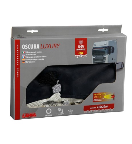 Oscura fascia parasole per camion universale Nero