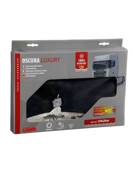Oscura fascia parasole per camion universale Nero