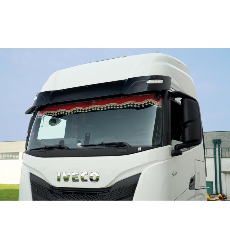 Oscura fascia parasole per camion universale Rosso