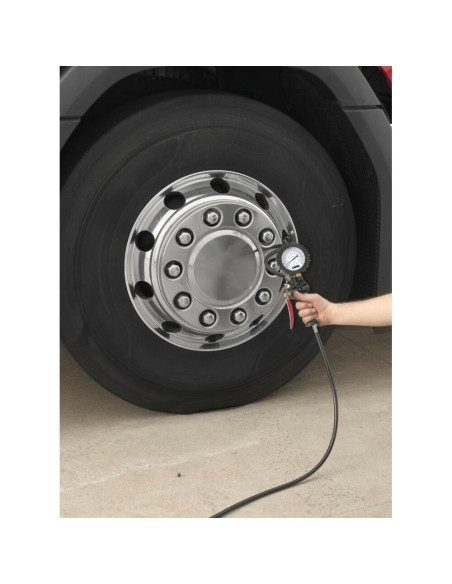Gonfia pneumatici con manometro di precisione max 12 bar