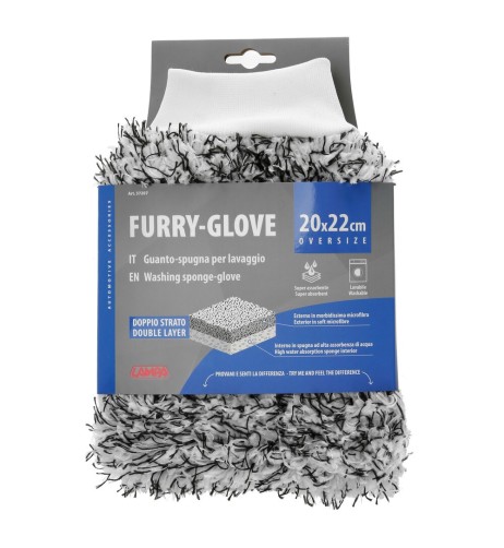 Guanto spugna doppio strato per lavaggio