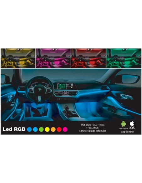 Atmosphere kit fibra ottica illuminazione RGB interni controllo app