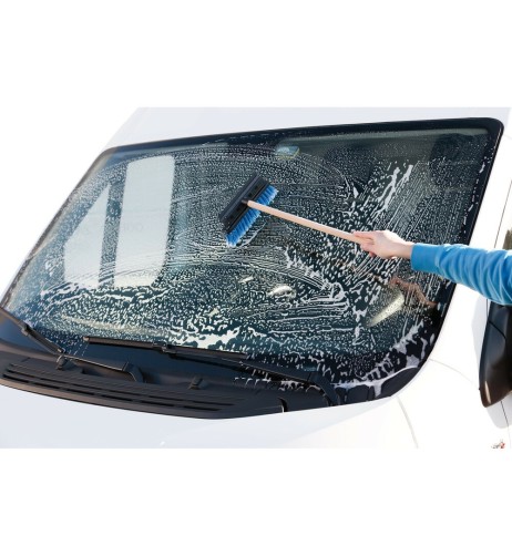 Spazzola lava tergivetro manico in legno 60cm