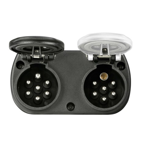 Adattatore compatto da spina 15 poli a 2 prese 7 poli 24V