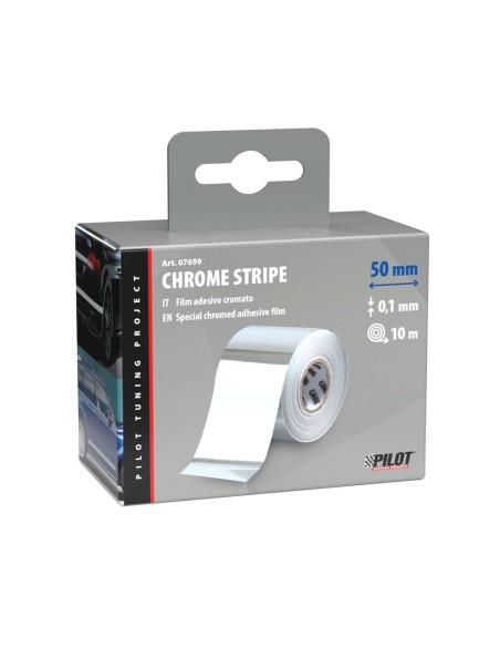 Film adesivo cromato ultrasottile auto 10 metri larghezza 50mm