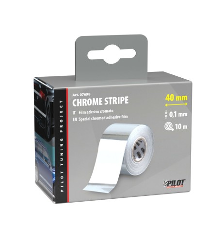 Film adesivo cromato ultrasottile auto 10 metri larghezza 40mm