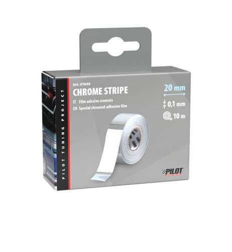 Film adesivo cromato ultrasottile auto 10 metri larghezza 20mm