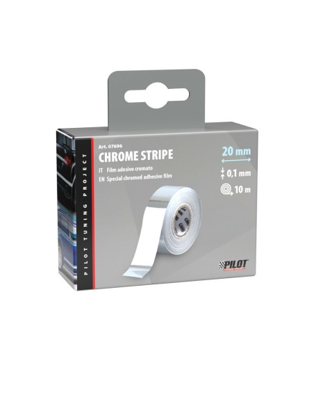 Film adesivo cromato ultrasottile auto 10 metri larghezza 20mm
