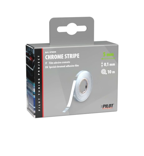 Film adesivo cromato ultrasottile auto 10 metri larghezza 5mm