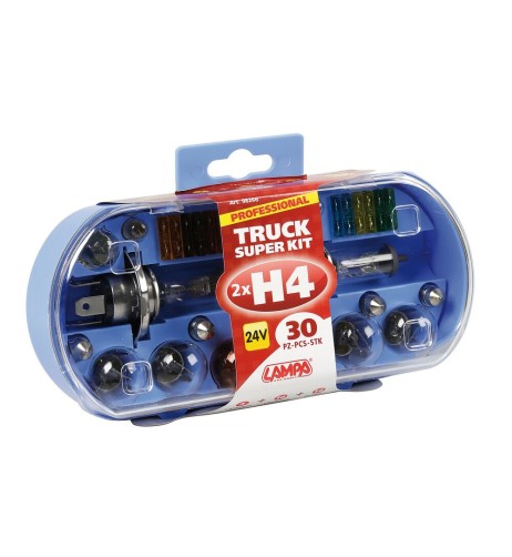 Valigetta kit lampade ricambio 30pz Lampa 24V 2x H4