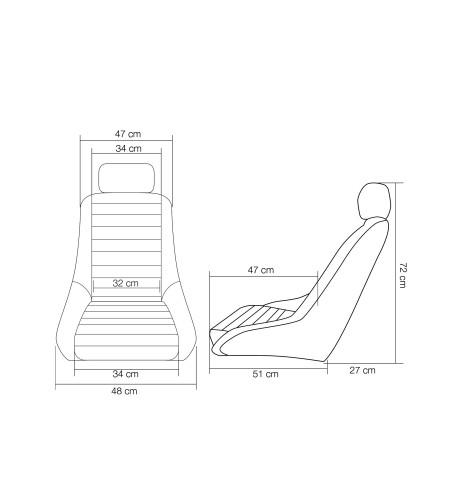 Sedile sportivo non reclinabile Simoni Racing Vintage ecopelle