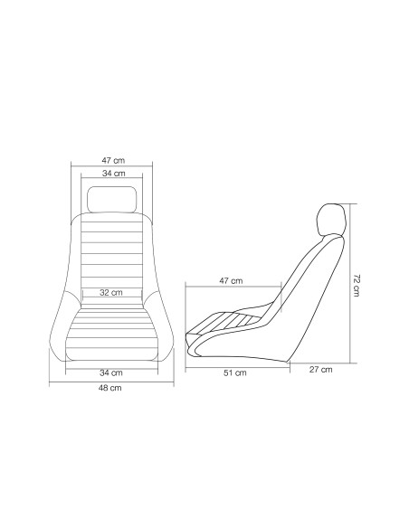 Sedile sportivo non reclinabile Simoni Racing Vintage ecopelle