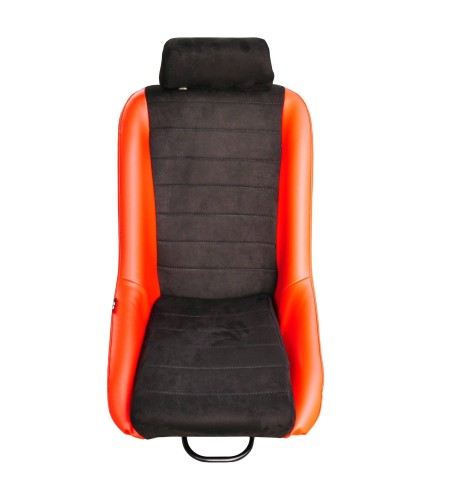 Sedile sportivo non reclinabile Simoni Racing Vintage velluto e pelle rossa