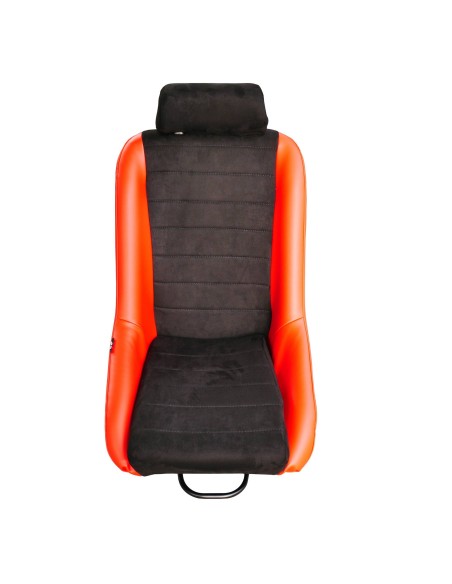 Sedile sportivo non reclinabile Simoni Racing Vintage velluto e pelle rossa