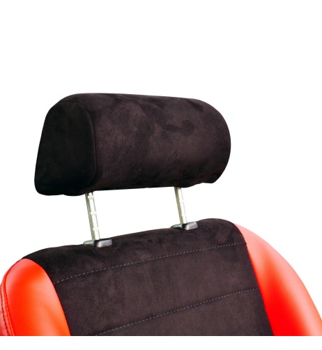 Sedile sportivo non reclinabile Simoni Racing Vintage velluto e pelle rossa