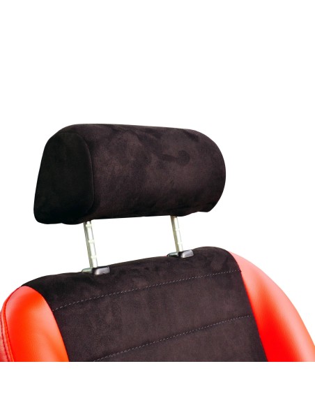 Sedile sportivo non reclinabile Simoni Racing Vintage velluto e pelle rossa