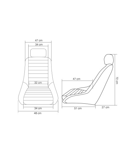 Sedile sportivo non reclinabile Simoni Racing Vintage velluto e pelle rossa