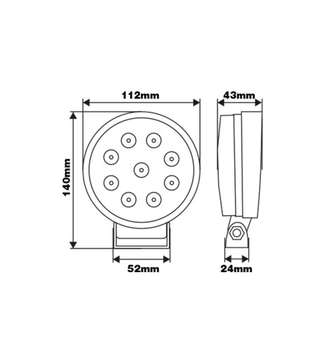 Coppia fari supplementari di profondita a led omologati E32