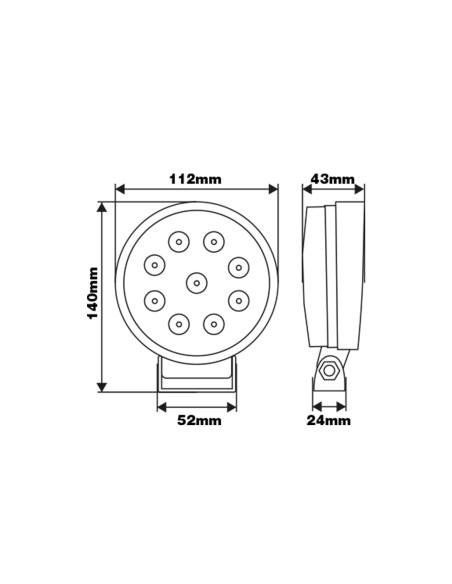 Coppia fari supplementari di profondita a led omologati E32