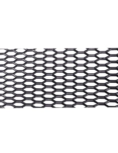 Griglia sportiva per paraurti in polipropilene nero a maglia esagolare larg