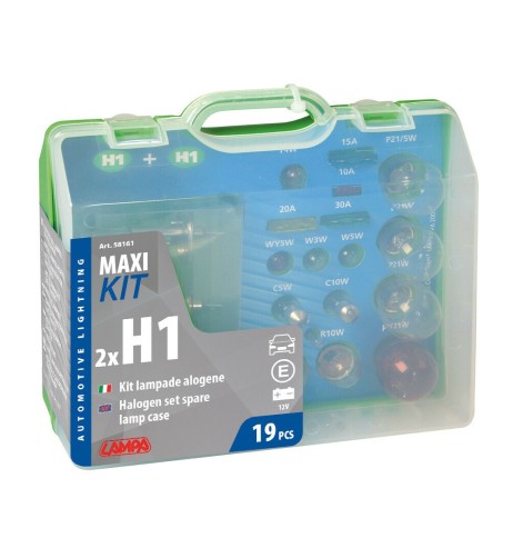 Kit lampadine di ricambio 19 pezzi H1 12V lampadine stop e direzione fu