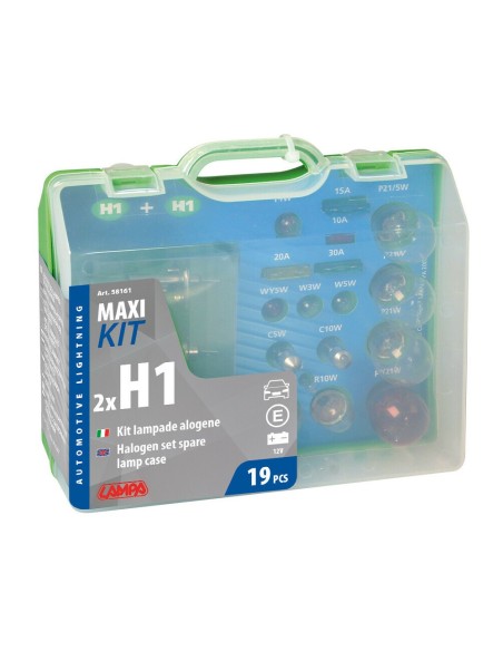 Kit lampadine di ricambio 19 pezzi H1 12V lampadine stop e direzione fu
