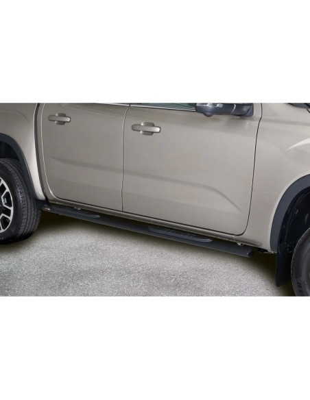 Pedane laterali acciaio ovali inox BLACK Volkswagen Amarok dal 2023