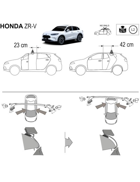 Kit barre portatutto LP43 per Honda ZR V dal 2023