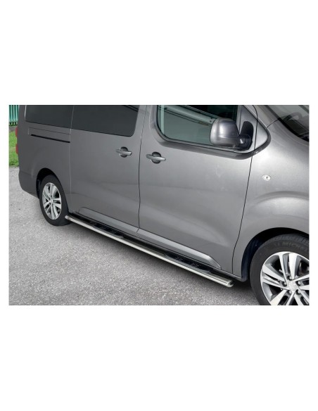 Pedane laterali acciaio inox lucido ovali Citroen Jumpy LWB dal 2016