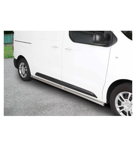 Tubi laterali di protezione acciaio inox lucido 60mm Citroen Jumpy MWB dal 