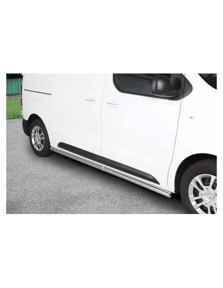 Tubi laterali di protezione acciaio inox lucido 60mm Citroen Jumpy MWB dal 