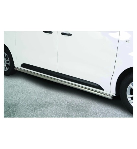 Tubi laterali di protezione acciaio inox lucido 60mm Citroen Jumpy LWB dal 