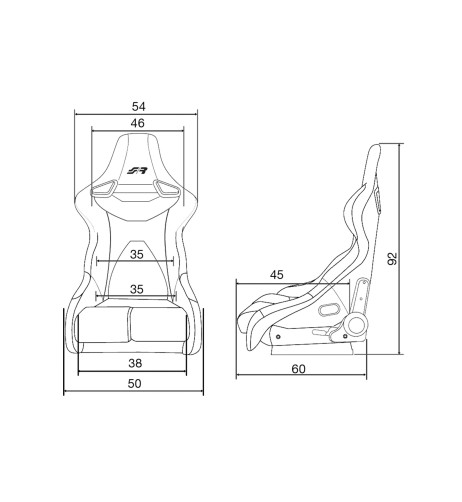 Sedile sportivo reclinabile Simoni Racing Jackie eco pelle leva a destra
