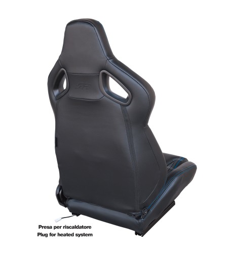 Sedile sportivo reclinabile Simoni Racing Jackie Blue riscaldato leva a des