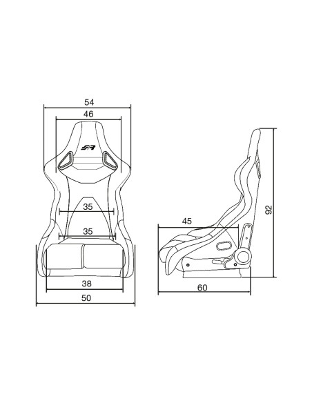 Sedile sportivo reclinabile Simoni Racing Jackie Blue riscaldato leva a sin